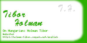 tibor holman business card